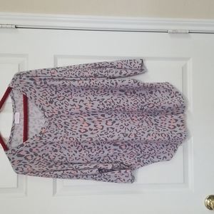 Pink Lily Leopard Top